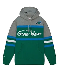 Mitchell & Ness Men's Green Tulane Wave Head Coach Pullover Hoodie