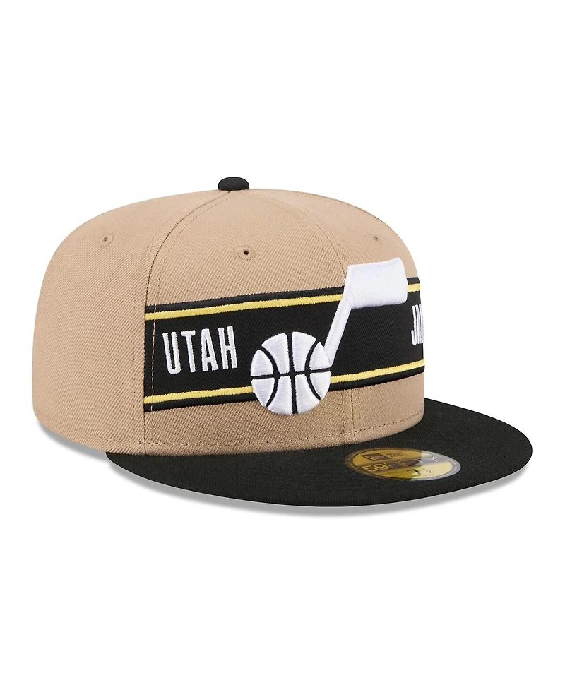 New Era Men's Tan/Black Utah Jazz 2024 Nba Draft 59FIFTY Hat