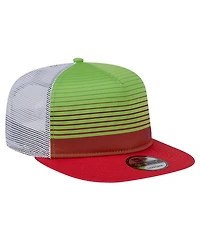 New Era Men's Red New York Yankees Neon Horizon A-Frame Trucker 9FIFTY Snapback Hat