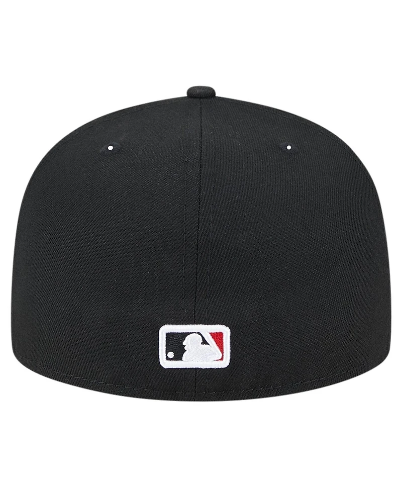 New Era Men's Black Minnesota Twins Checkered Undervisor 59FIFTY Fitted Hat
