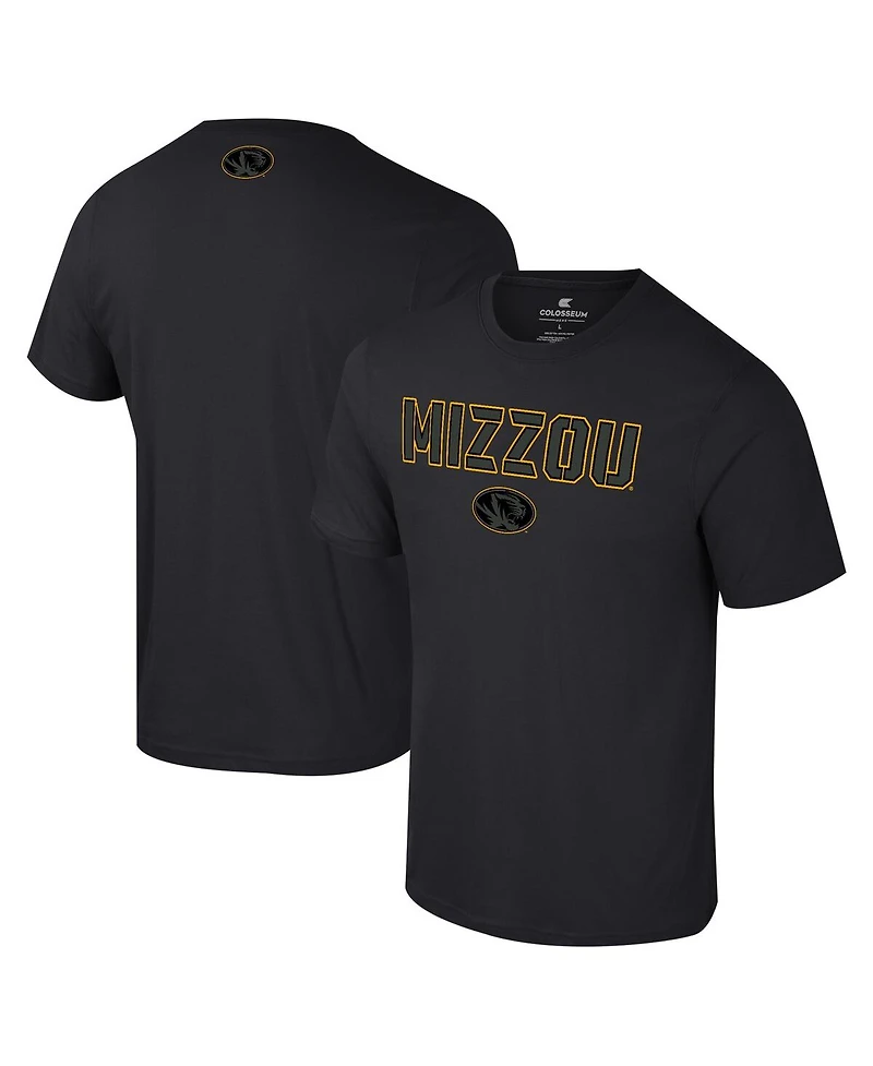 Colosseum Men's Black Missouri Tigers Color Pop Active Blend T-Shirt