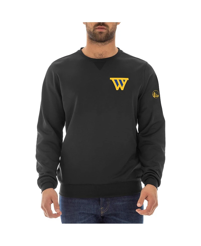 New Era Men's Black Golden State Warriors "W" Statement Pullover Sweatshirt