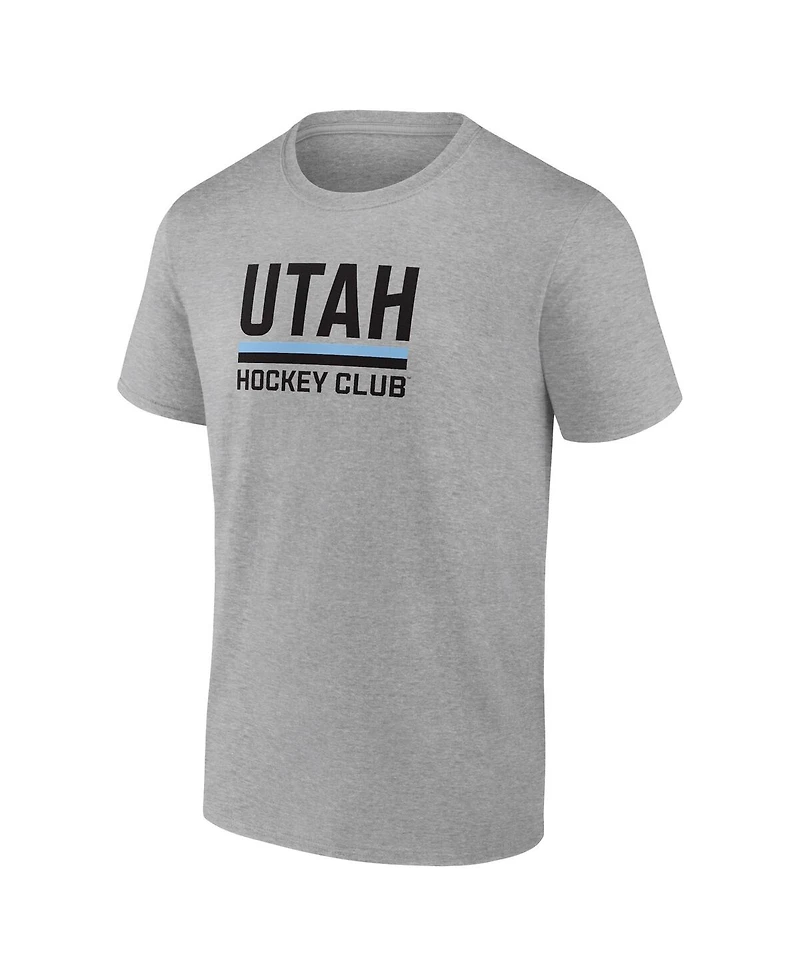 Fanatics Men's Heather Gray Utah Hockey Club Draft Logo T-Shirt