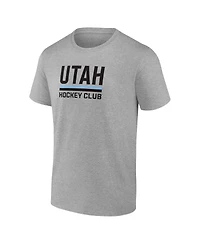 Fanatics Men's Heather Gray Utah Hockey Club Draft Logo T-Shirt