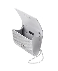 Nina Large Crystal Encrusted Flap Crossbody Bag