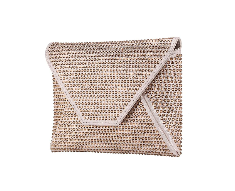 Nina Crystal Encrusted Square Envelope Clutch