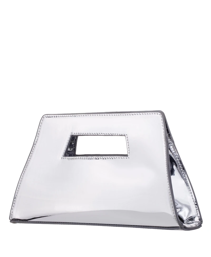 Nina Cut Out Handle Trapezoid Clutch