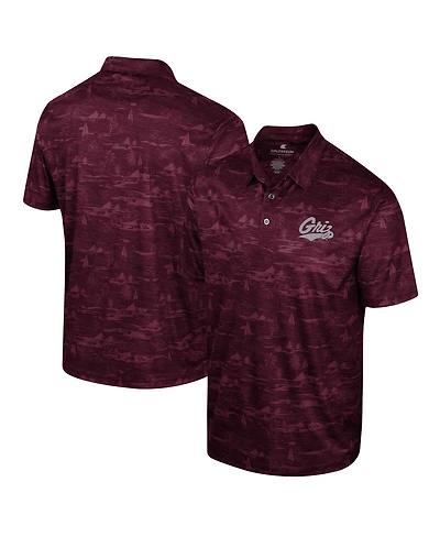 Colosseum Men's Maroon Montana Grizzlies Daly Print Polo