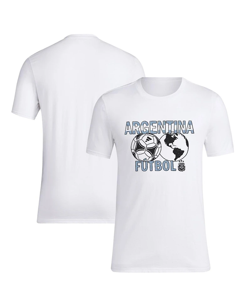 Adidas Men's White Argentina National Team Around the World T-Shirt