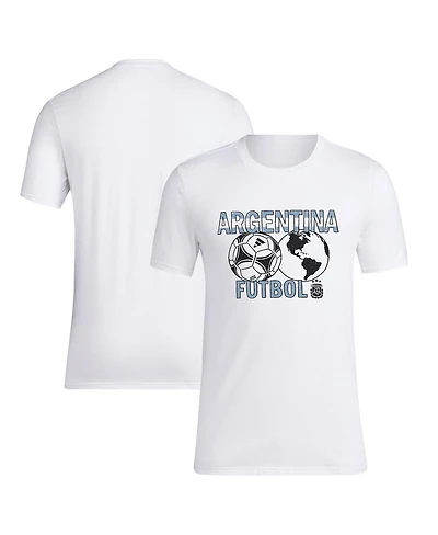 Adidas Men's White Argentina National Team Around the World T-Shirt
