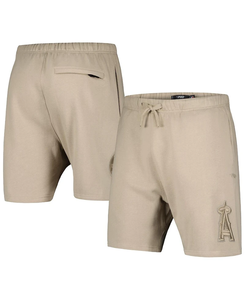 Pro Standard Men's Khaki Los Angeles Angels Neutral Fleece Shorts
