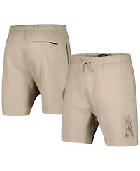 Pro Standard Men's Khaki Los Angeles Angels Neutral Fleece Shorts