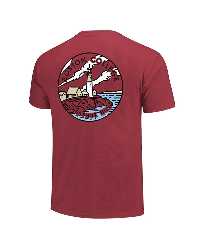 Image One Men's and Women's Maroon Boston College Eagles Scenic Comfort Colors T-Shirt
