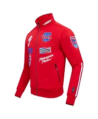 Pro Standard Men's Red Philadelphia Phillies Fast Lane Full-Zip Track Jacket