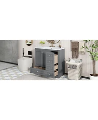 Streamdale 36" Shaker Bathroom Vanity with Sink & Soft-Close Storage