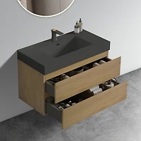 Streamdale 36" Natural Oak Vanity w/ Sink & Ample Storage