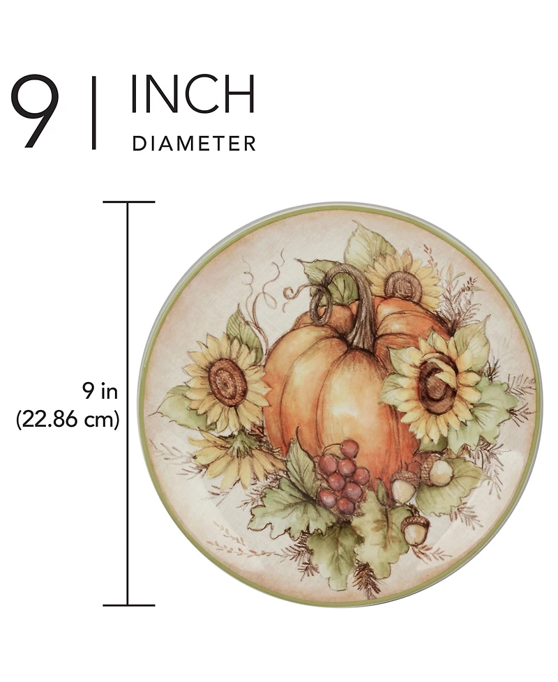 Certified International Autumn Breeze Salad Plates, Set of 4