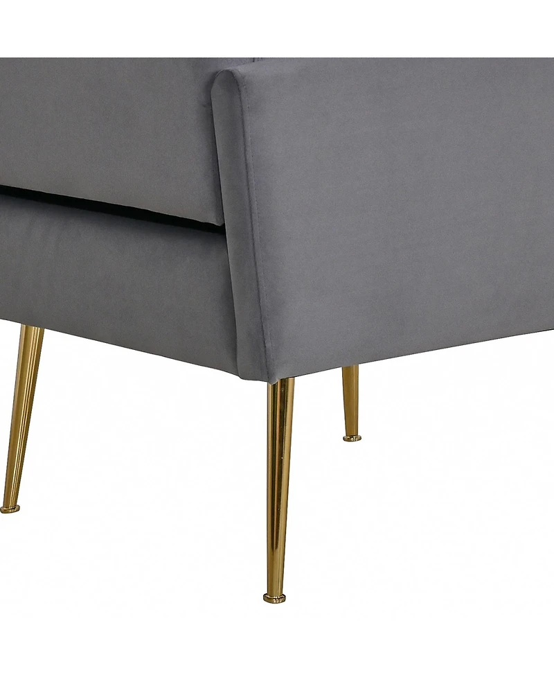 Hulala Home Rosa Contemporary Upholstered Armchair with Metal Legs