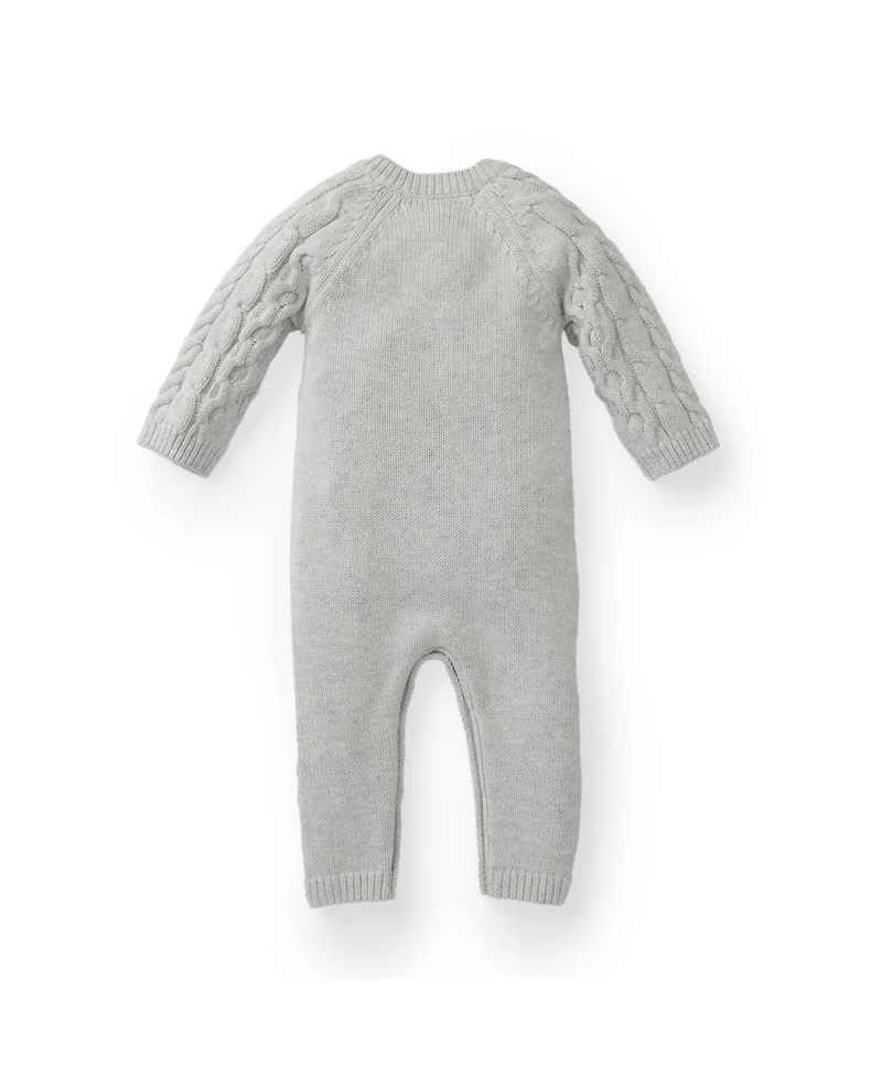 Hope & Henry Baby Boys Organic Cable Knit Sweater Romper