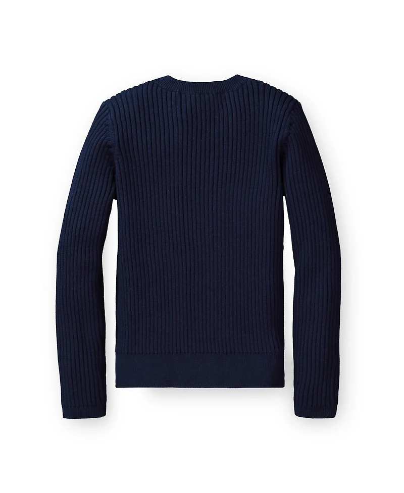 Hope & Henry Baby Girls Rib Knit Cardigan