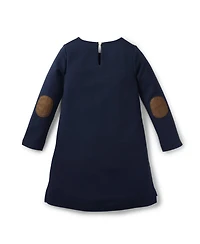 Hope & Henry Baby Girls Quilted Ponte Riding Dress