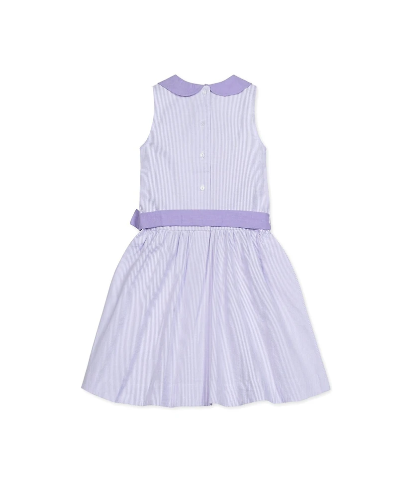 Hope & Henry Girls' Peter Pan Collar Seersucker Dress