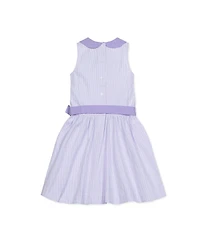 Hope & Henry Girls' Peter Pan Collar Seersucker Dress