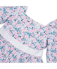 Hope & Henry Girls' Short Sleeve Puff Party Dress