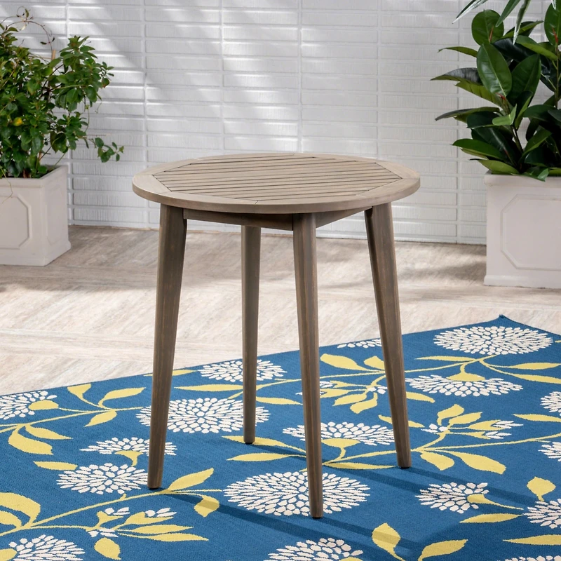 Streamdale Furniture Acacia Wood Bistro Table: Modern Outdoor Dining For Two