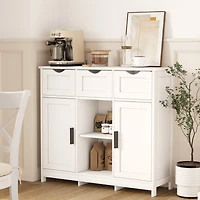 Streamdale 3-Drawer Sideboard with Ample Storage and Adjustable Shelves