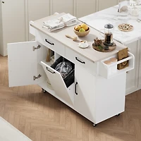 Streamdale Multipurpose Kitchen Island with Tilt-Out Trash Can