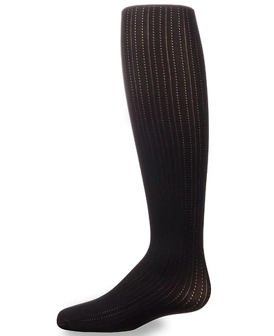 MeMoi Girls Railroad Pointelle Nylon Tights