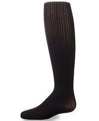 MeMoi Girls Railroad Pointelle Nylon Tights