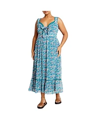 City Chic Plus Lidia Print Dress