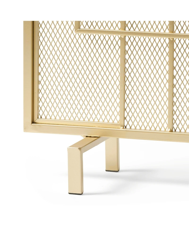 Streamdale Dorothy Modern Single Panel Iron Fireplace Screen