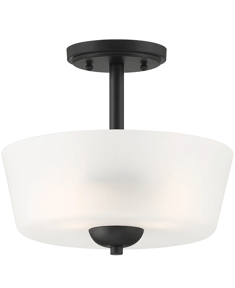 Designers Fountain Malone 12" Metal 2 Light Semi Flush