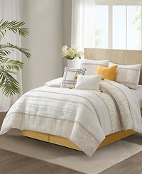 Stratford Park Ferdinico Stripe 7-Pc. Comforter Set, California King