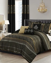 Stratford Park Tefia Geometric 9-Pc. Comforter Set, Queen