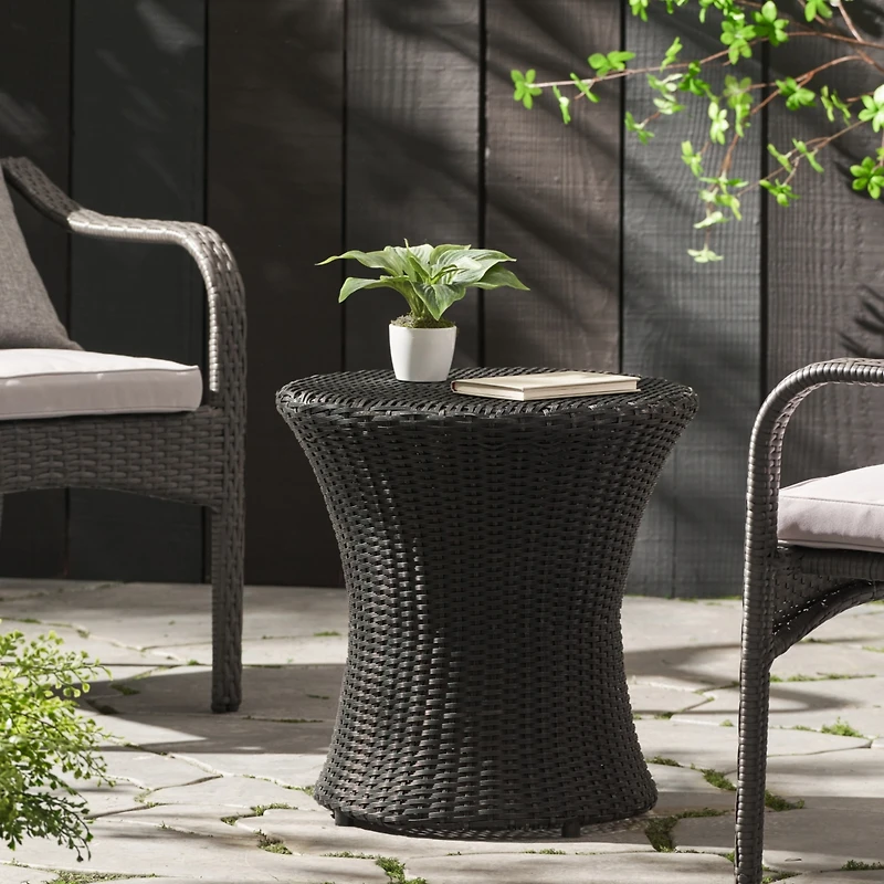 Streamdale Compact Hourglass Side Table For Indoor/Outdoor Use