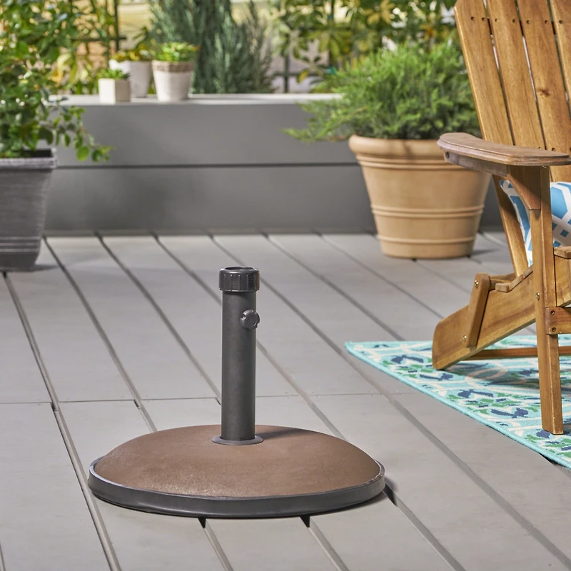 Round Umbrella Base For Shady Backyard Oasis (55 Lbs)