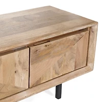 Streamdale Furniture Boho Mango Wood Tv Stand with Storage