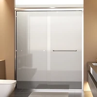 Streamdale Furniture 56"-60"W x 72"H Semi-Frameless Double Sliding Shower Door