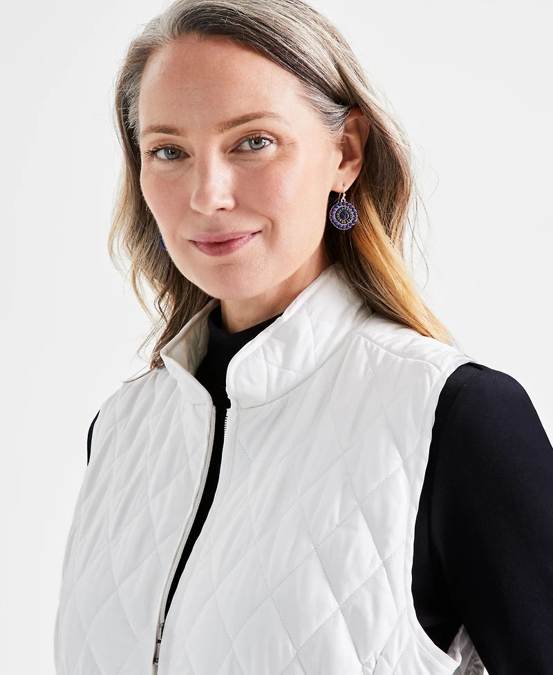 Style & Co Petite Quilted Vest, Created for Macy's
