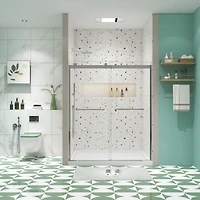 Streamdale Bypass Shower Door, 56"-60"W x 74"H, Tempered Glass