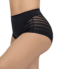 Leonisa Women's Lace Stripe Undetectable Classic Shaper Panty