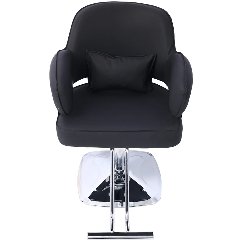Simplie Fun Wide Seat Hydraulic Barber Chair with Stainless Steel Footrest
