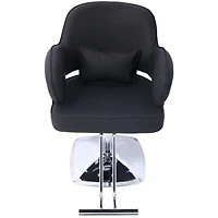 Simplie Fun Wide Seat Hydraulic Barber Chair with Stainless Steel Footrest