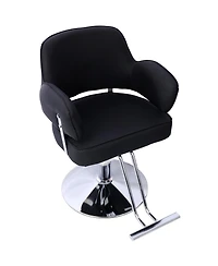 Simplie Fun Hydraulic Barber Chair with Wide Seat and Stainless Steel Footrest