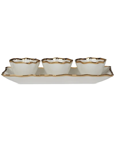 Certified International Regency 4 Pc. Tray and Condiment Bowls