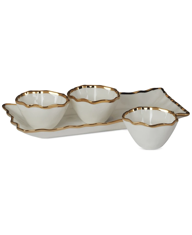 Certified International Regency 4 Pc. Tray and Condiment Bowls
